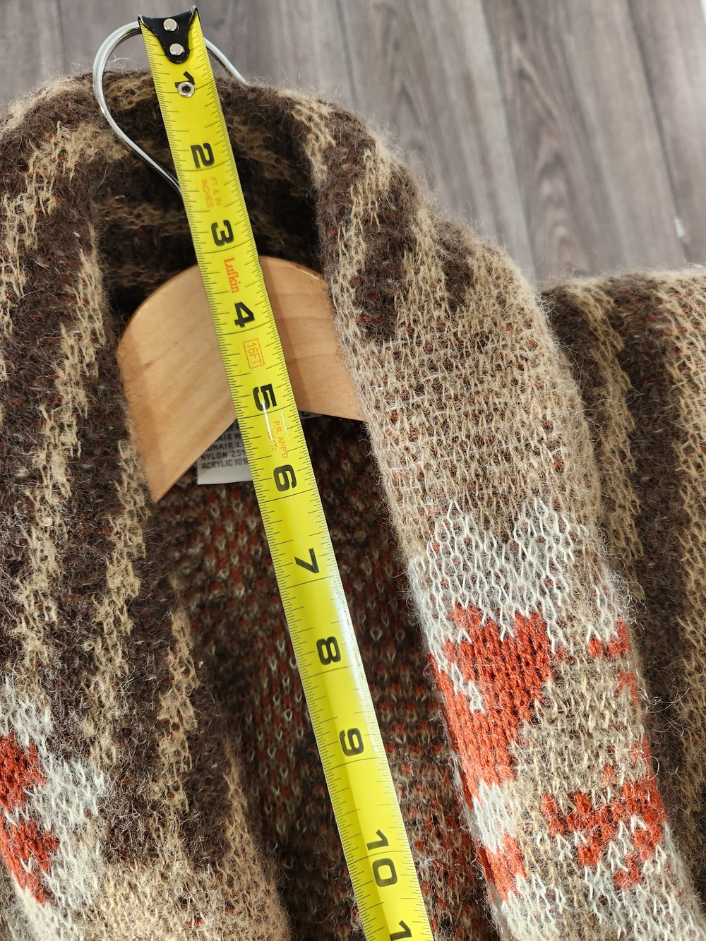 Vintage Spanner Mohair Wool Blend Long Cardigan Women’s L OBO - Picture 9 of 16
